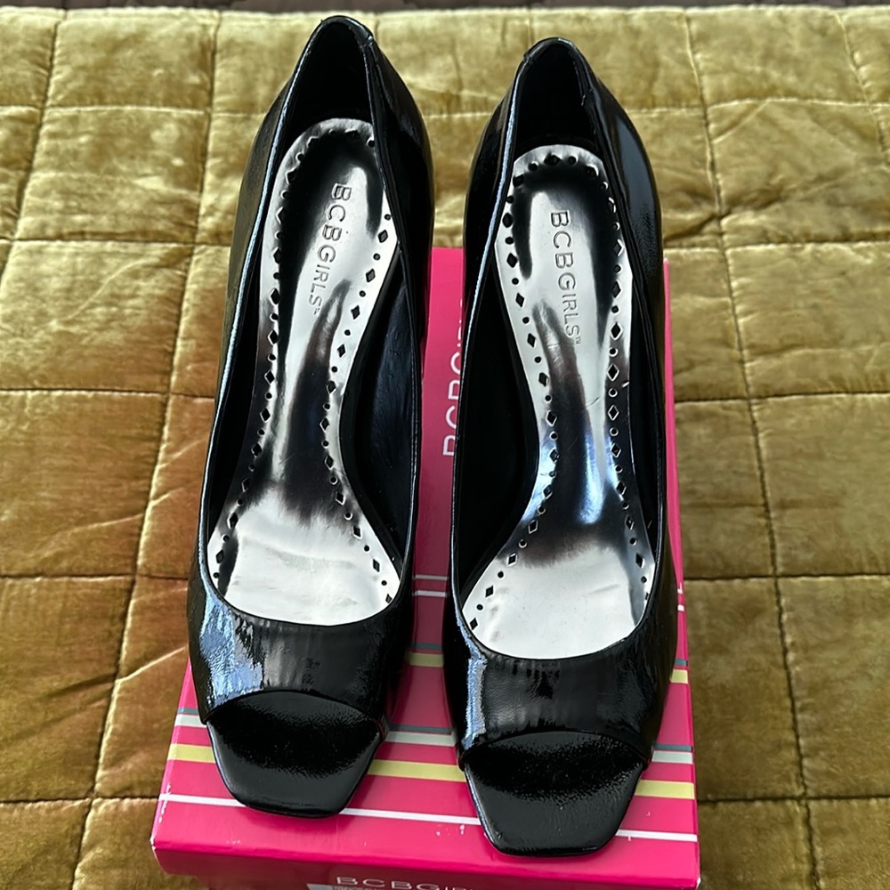BCBGirls Black Patent shoes worn once